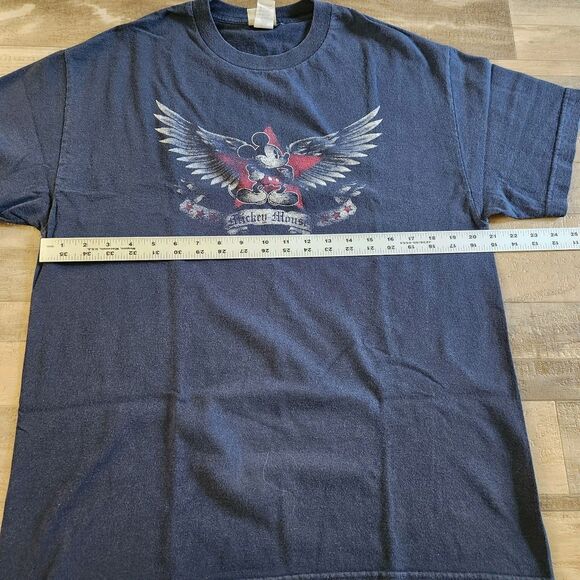 Disney Mickey Mouse Tatoo Style Distressed Graphic T-shirt Size Large - Picture 6 of 7